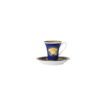 Versace by Rosenthal Medusa Blue Espresso Cup & Saucer