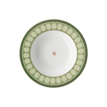 Rosenthal Swarovski Signum Fern Green Rim Soup