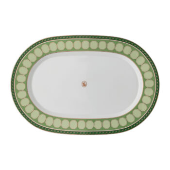 Rosenthal Swarovski Signum Fern Green Platter, 15.75"