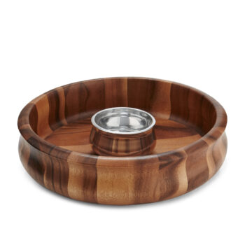 Nambe Nara Chip & Dip 13"D x 3.5"H