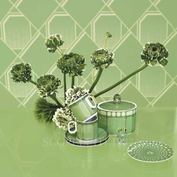 Rosenthal Swarovski Signum Fern Green Espresso Cup & Saucer - Image 2