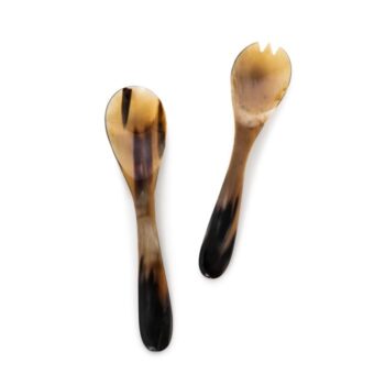 Simon Pearce Light Horn Serving Set, Medium
