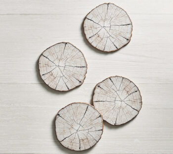 Kim Seybert Birch Coasters - Set of 4 - Image 3
