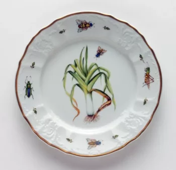 Anna Weatherley Antique Vegetables Leek Salad Plate