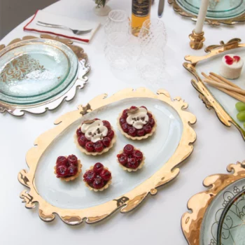 Annieglass Rococo Oval Platter - Image 2