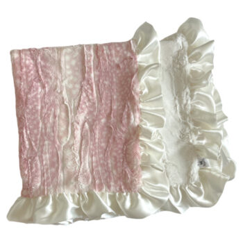 Rockin Royalty Sweet Pink Fawn Plush Blanket 34" x 34"