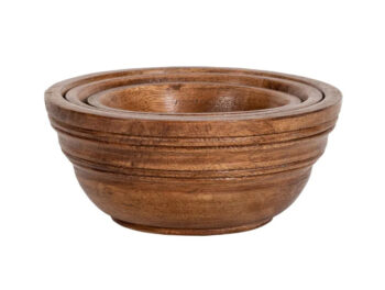 Juliska Bilbao Wood Nesting Bowl Set - 3 Piece