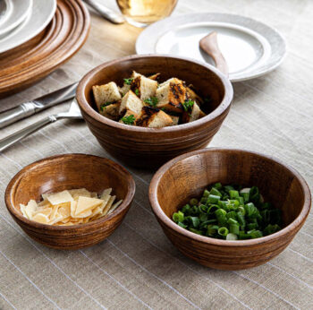 Juliska Bilbao Wood Nesting Bowl Set - 3 Piece - Image 3