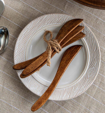 Juliska Bilbao Wood Spreaders - Set of 4 - Image 3