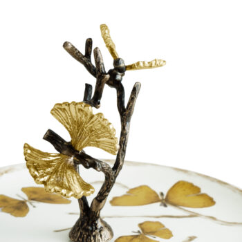 Michael Aram Butterfly Ginkgo 2-Tier Porcelain Etagere - Image 2