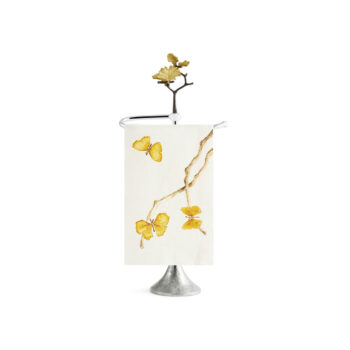 Michael Aram Butterfly Ginkgo Fingertip Towel Stand w/ Towel