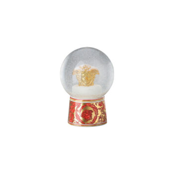 Versace by Rosenthal Medusa Garland Red Snow Globe - Large