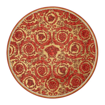Versace by Rosenthal Medusa Garland Red Christmas Plate