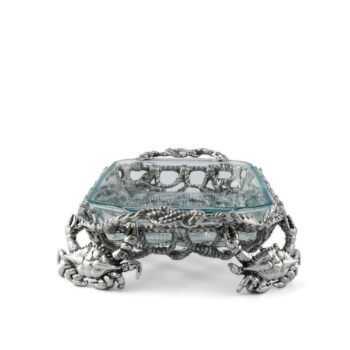 Arthur Court Crab and Net Casserole Holder with 3-Quart Pyrex Dish - Image 3