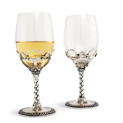 Caskata Phoebe Clear Stemless Wine Glasses, Set of 2