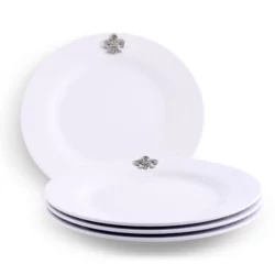 Arthur Court Fleur-de-lis Melamine Lunch Plates - Set of 4
