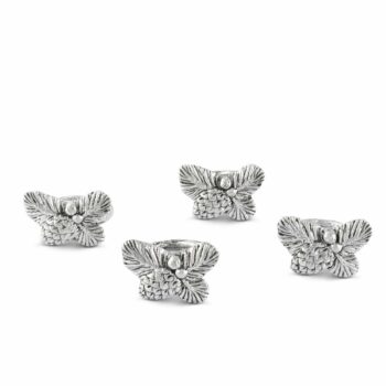 Arthur Court Pine Cone Forest Napkin Rings - Set of 4