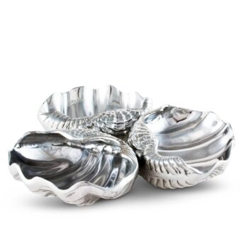 Arthur Court Clam 3-Bowl Server