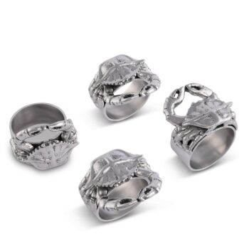 Arthur Court Crab Napkin Rings - Set of 4