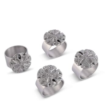Arthur Court Sand Dollar Napkin Rings - Set of 4