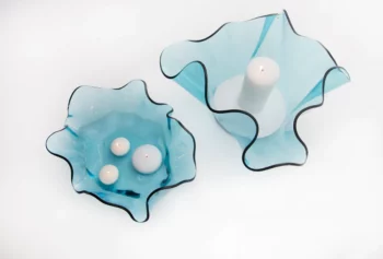 Annieglass Blue Anemone Sculpture - Image 2