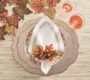 Kim Seybert Fall Frolic Napkin Ring - Set of 4 - Image 2