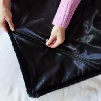 Pretty Rugged Black TS Luxe Long Lap Blanket - 33" x 56" - Image 4