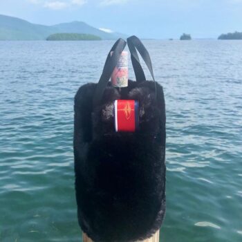 Pretty Rugged Black Rowling Wine Tote - Image 3