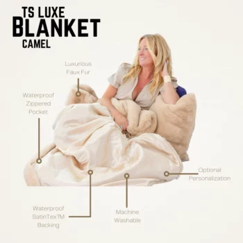 Pretty Rugged Camel TS Luxe Blanket - 55" x 70" - Image 2