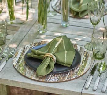 Kim Seybert Weathered Pine Placemat - Set of 4 - Image 3