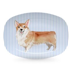 Mariposa Tray Chic Corgi Platter14"L x 10"W