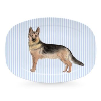 Mariposa Tray Chic German Shepherd Platter 14"L x 10"W