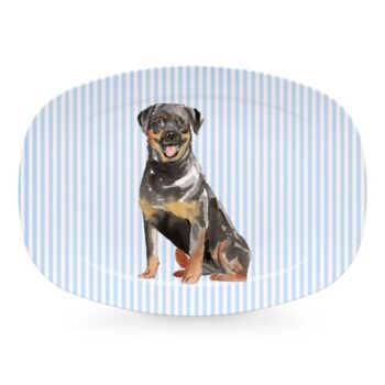 Mariposa Tray Chic Rottweiler Platter 14"L x 10"W