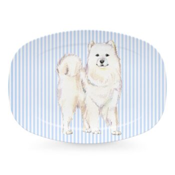 Mariposa Tray Chic Samoyed Platter 14"L x 10"W
