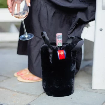 Pretty Rugged Black Rowling Wine Tote - Image 2