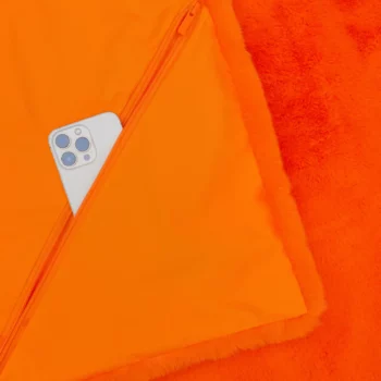 Pretty Rugged Orange Long Lap Blanket - 33" x 56" - Image 5