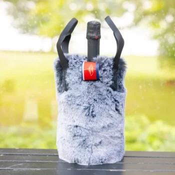 Pretty Rugged Silver Mink Rowling Wine Tote