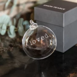 Simon Pearce Round Ornament - Loved