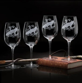 Julie Wear American Wildlife Fox Wine Glasses - Set of 4