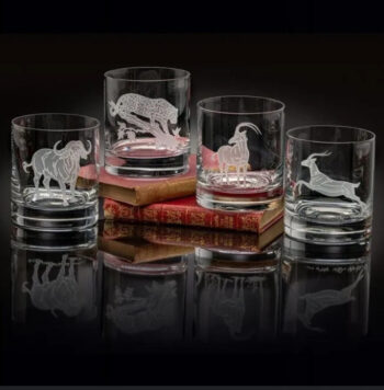 Julie Wear Safari Old Fashion Glasses III - Set of 4