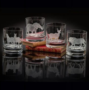 Julie Wear Safari Old Fashion Glasses II - Set of 4