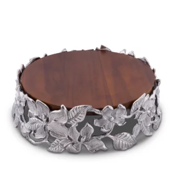 Arthur Court Magnolia Wood Cheese Pedestal - Image 2