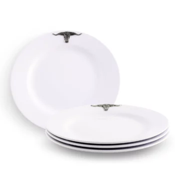 Arthur Court Longhorn Melamine Lunch Plates - Set of 4