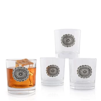 Arthur Court Western Concho Bar Glasses - Set of 4 - Image 2