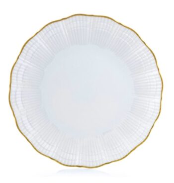 Medard de Noblat Corail Gold Dessert Plate 8.07"D