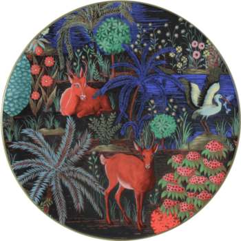 Gien Le Jardin Du Palais Dessert Plate Antelope 8.75"D