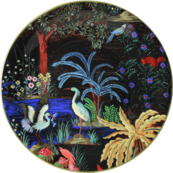 Gien Le Jardin Du Palais Dessert Plate Heron 8.75"D
