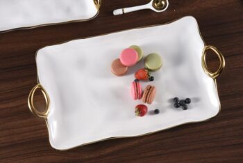 Pampa Bay Golden Handles Large Tray 17.5 × 9.5 - Image 2