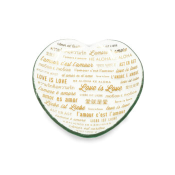 Annieglass Love is Love Heart Gold 7"