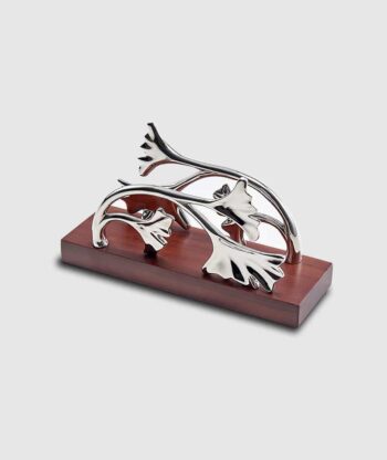 Mary Jurek Ginkgo Wood Napkin Holder 7½”L x 2½”W x 4″ H